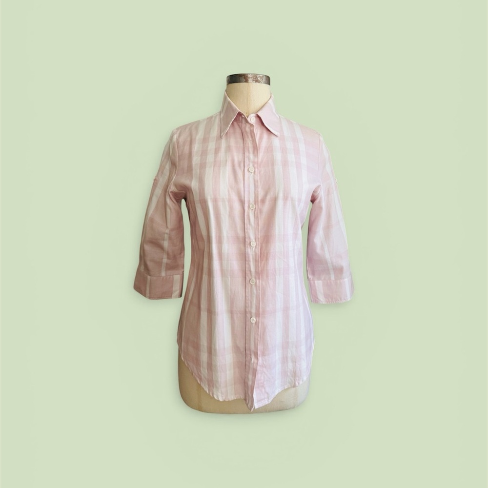 Burberry Brit Pink Striped Button-Up Shirt